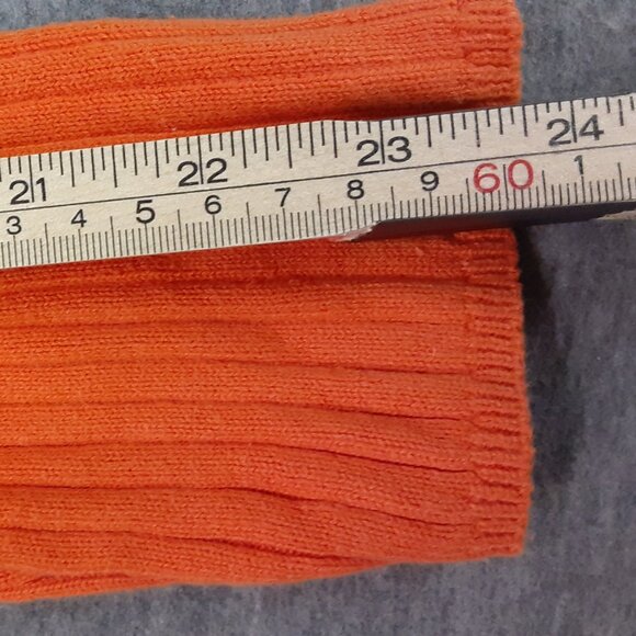 Evan-Picone Woman's Sweater Size XL. Orange in color. Long Sleeve V-Neck, Cotton - Picture 4 of 7